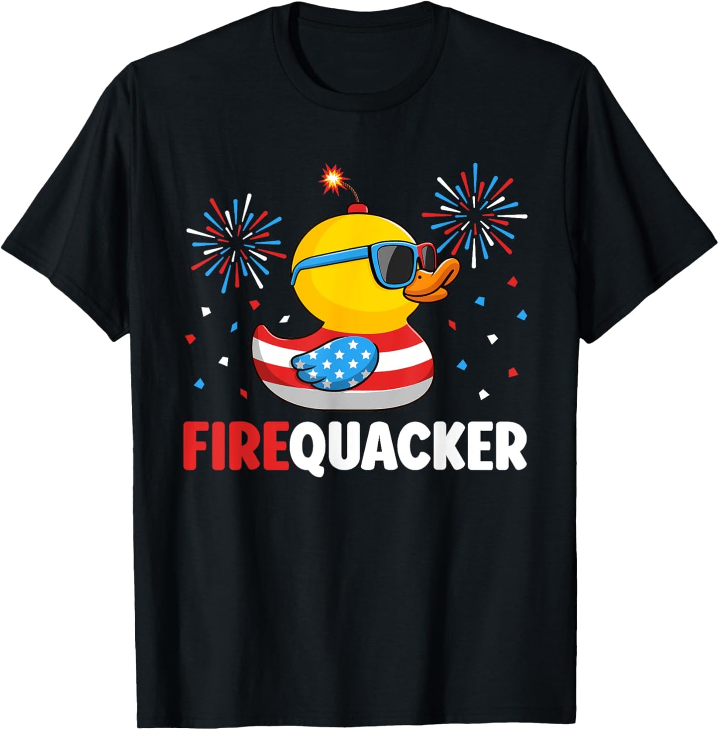 4th of July Duck Firequacker Patriotic Fourth of July Funny T-Shirt