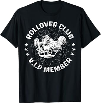 Funny Off-roading ATV UTV Rider Rollover Club VIP Member T-Shirt