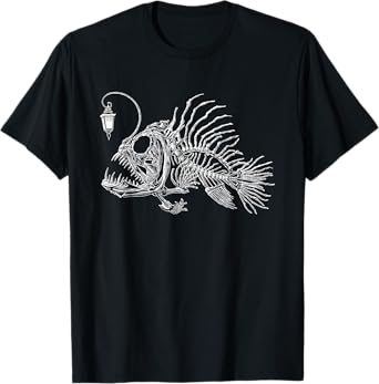 Vintage Angus The Anglerfish Skeleton Cottagecore Aesthetic T-Shirt