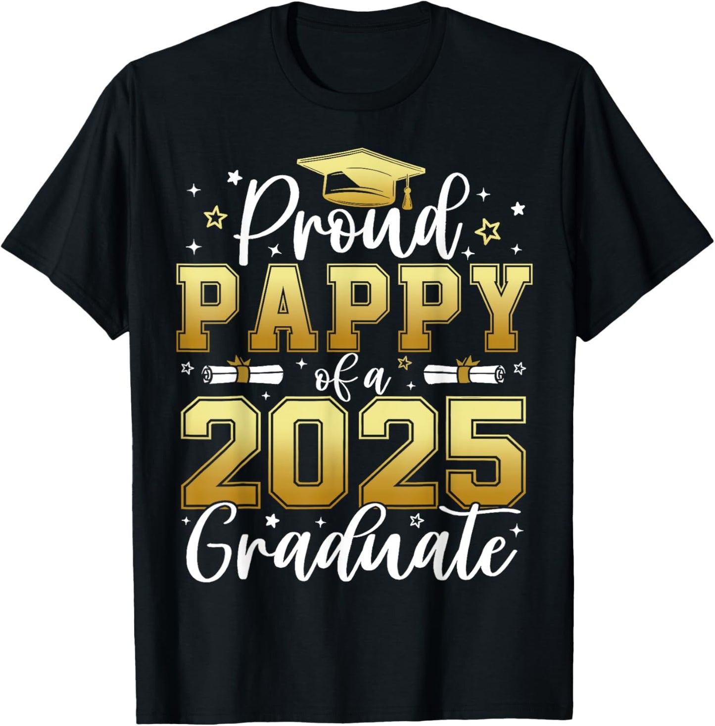 Proud Pappy Of A Class Of 2025 Graduate 2025 Senior Pappy T-Shirt