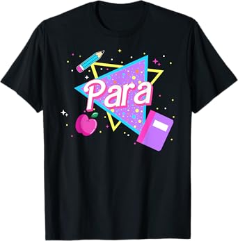 Cute Paraprofessional Shirt 80's 90's Style Retro Old School T-Shirt