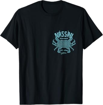 JCombs: Nassau, Bahamas, Blue Crab (2-Sided) T-Shirt