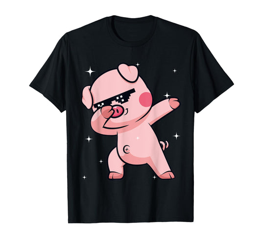 Men Women Kids Funny Pig Dabbing Animals Wildlife Parties T-Shirt