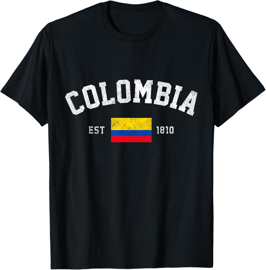 Colombia Est. 1810 Colombian Flag Independence Day T-Shirt