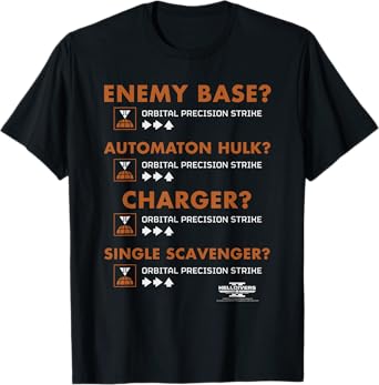 Helldivers 2 Sony Playstation Game Orbital Precision Strike T-Shirt