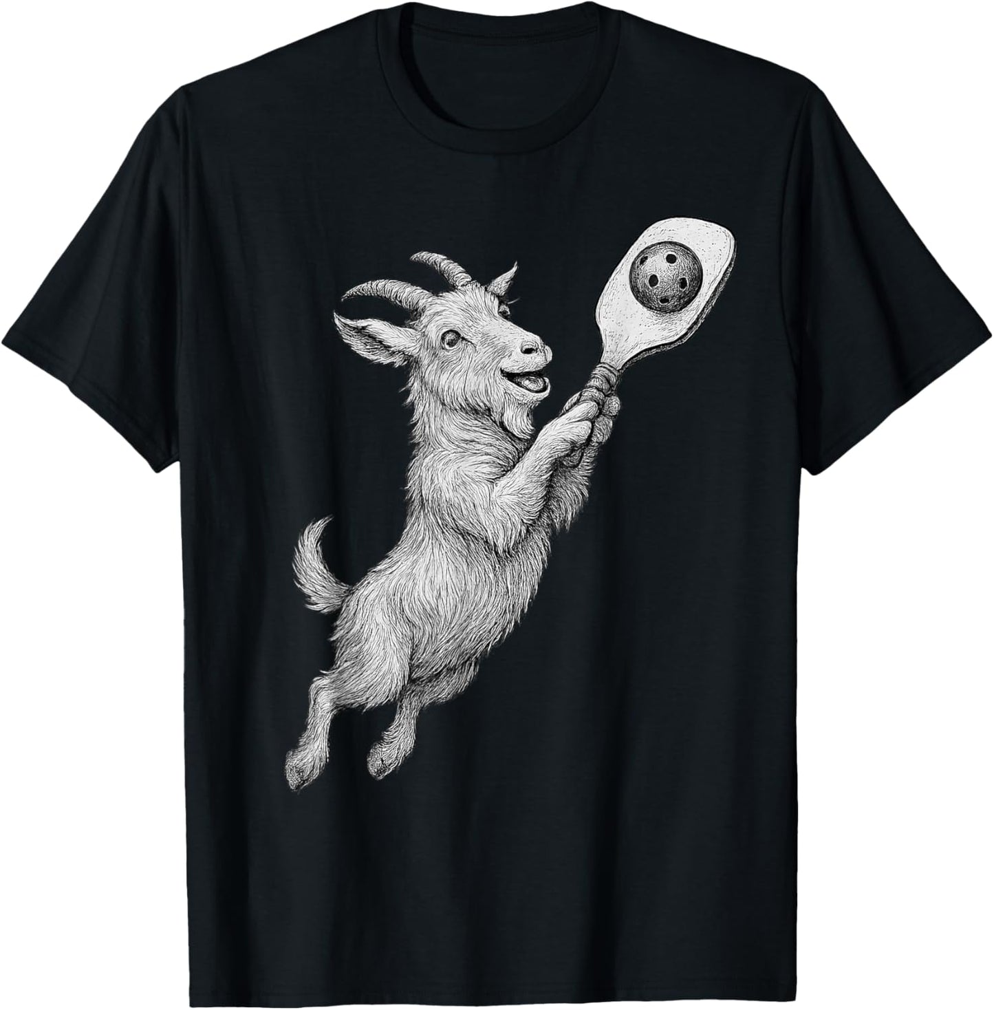 Goat Playing Pickleball Sports Animal Lover T-Shirt