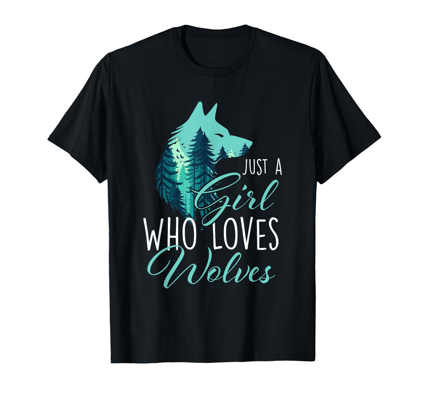 Just A Girl Who Loves Wolves - Wolf Lover Wildlife Animal T-Shirt