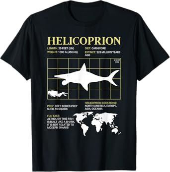 Helicoprion Buzzsaw Jaw Fish Fossil Paleontology T-Shirt