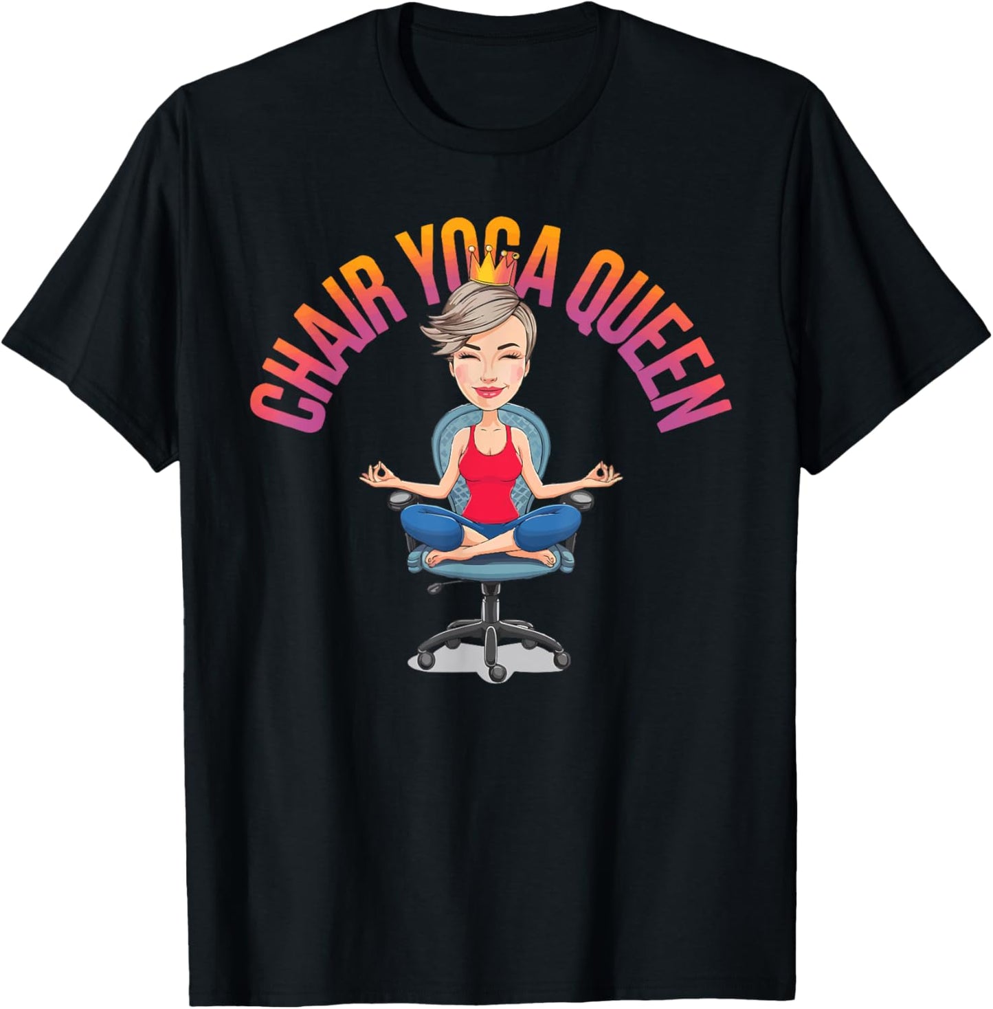 Chair Yoga Exercise Zen Fitness Workout Yoga Instructor T-Shirt