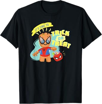 Marvel Groot in Spider-Man Costume Trick or Treat Halloween T-Shirt