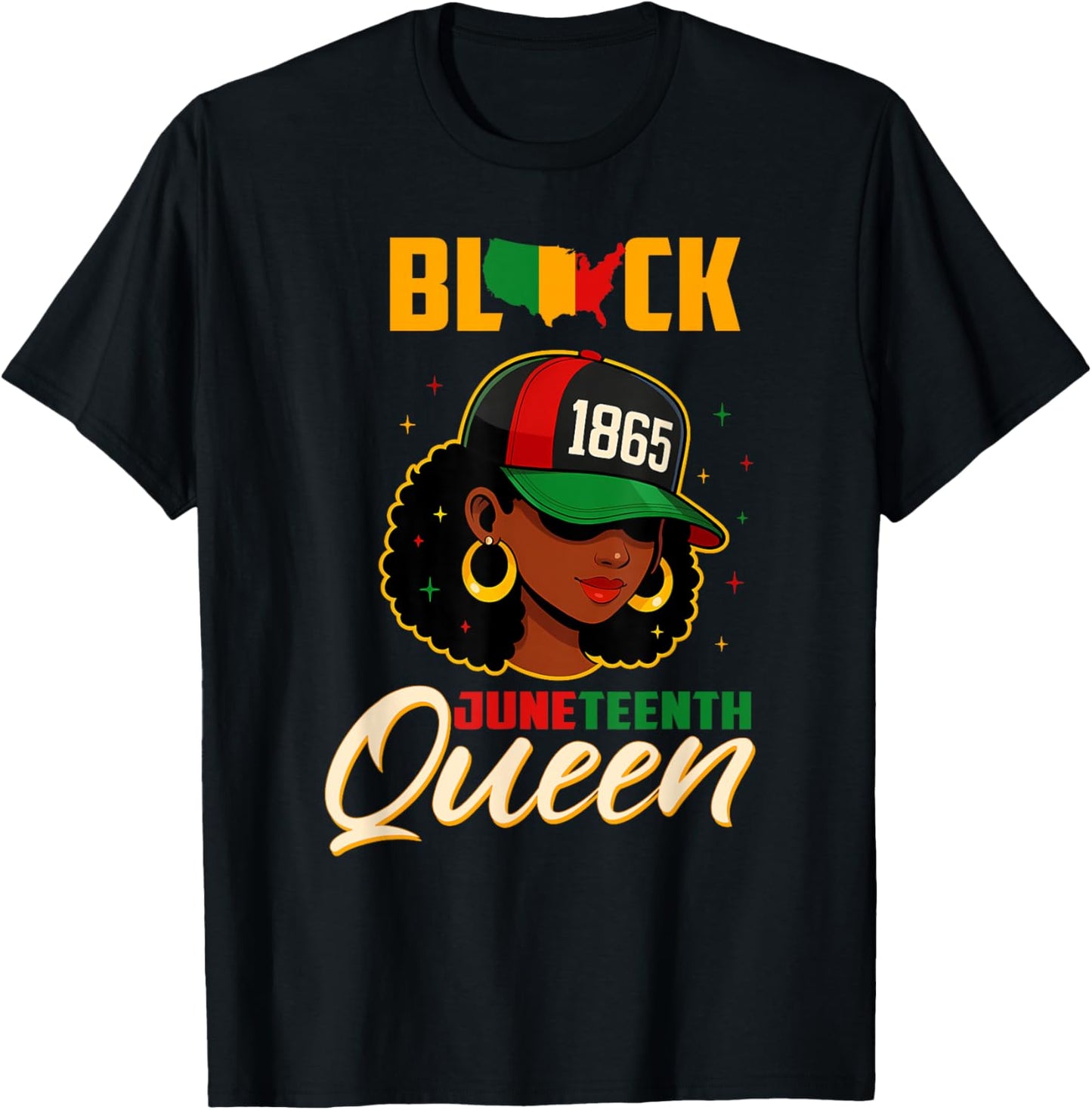 1865 Juneteenth Black Queen Women Men Juneteenth Freedom T-Shirt
