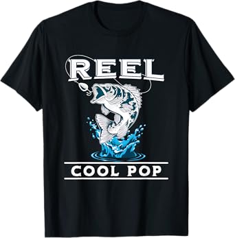 Fishing Reel Cool Pop Father’s day For Fisherman Dad T-Shirt