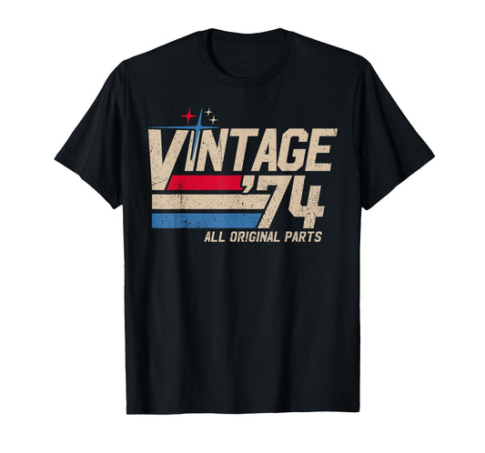 Vintage '74 Retro 51st Birthday for Men Dad USA Since 1974 T-Shirt