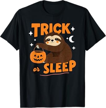 Trick or Sleep Halloween Sloth T-Shirt