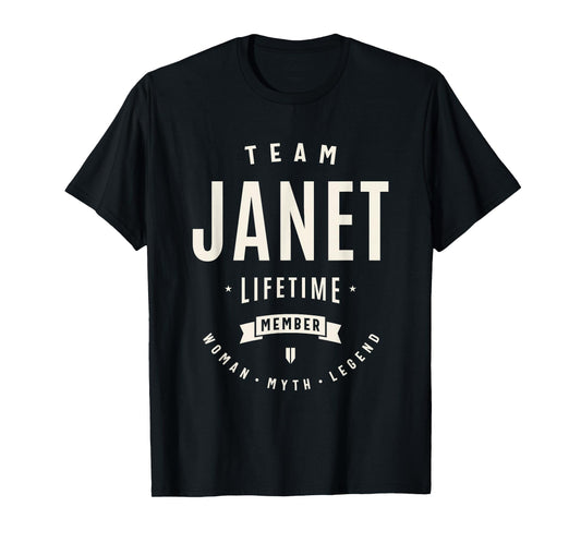 Team Janet Lifetime Member Funny Name Janet T-Shirt