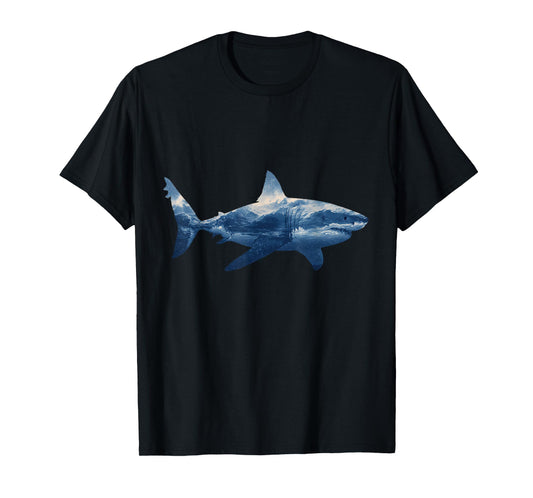 Shark Marine Biology Animal Artwork Sea Ocean Sharks Lover T-Shirt