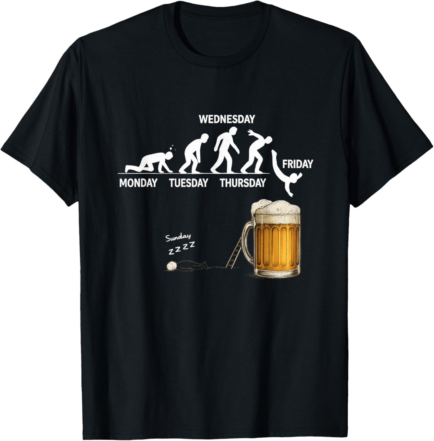 Monday, Tuesday, Wednesday, Thursday, Friday Party Mood T-Shirt