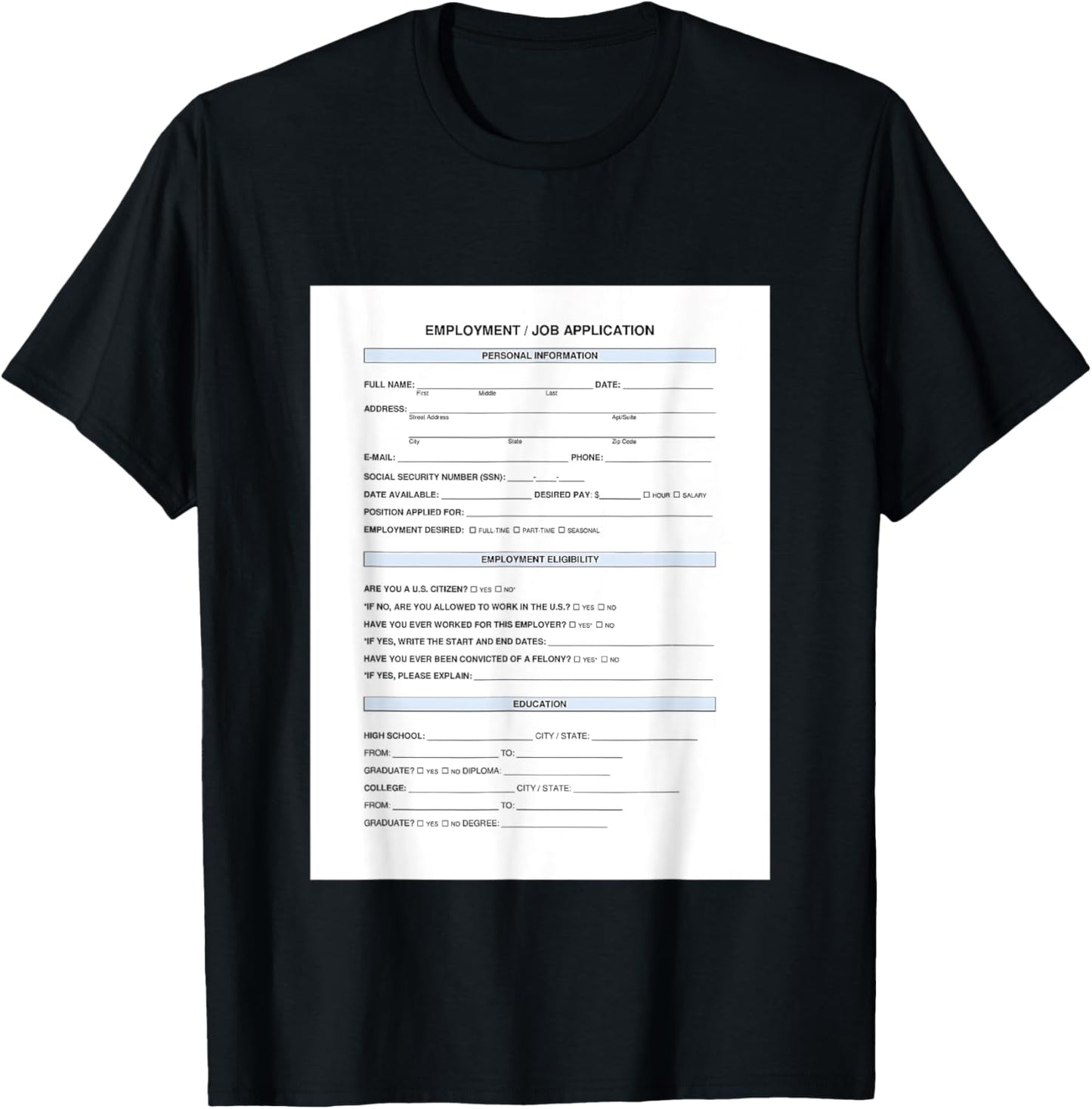 Job Application Meme , Jump Scare Job Meme , Funny Job Meme T-Shirt