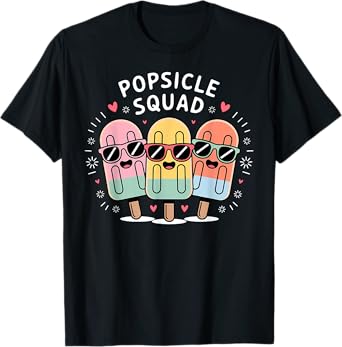 Popsicle Squad Sunglass Funny Icecream Summer Vacation Beach T-Shirt