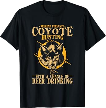 Coyote Hunting Beer Drinking T-Shirt