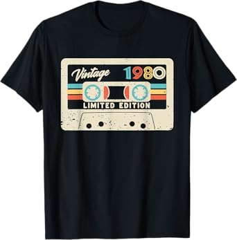 42nd Birthday Tee Gift Vintage 1980 Limited Edition Cassette T-Shirt