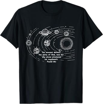 Astronaut Space Planets Solar System Christian Faith Jesus T-Shirt