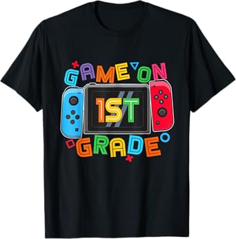 Game On 1st Grade Gamer Boys Kids Back To School First Day T-Shirt