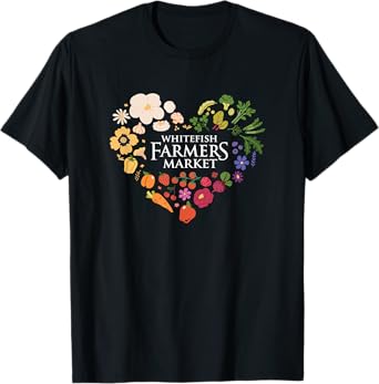 Whitefish Farmers Market Heart T-Shirt