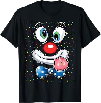 Carnival Clown Face Circus Costume Kids Men Women Carnivals T-Shirt