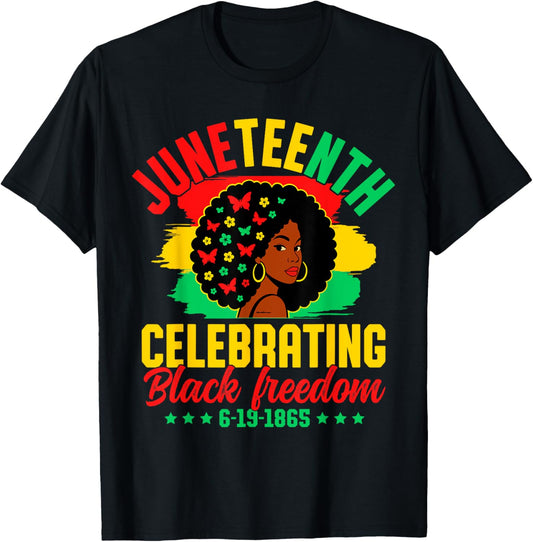 Juneteenth 1865 Celebrating Black Freedom African Heritage T-Shirt