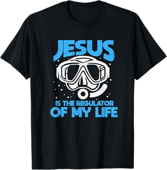 Jesus Regulator Diving Ocean Freediving Sea Apnea Dive Gift T-Shirt