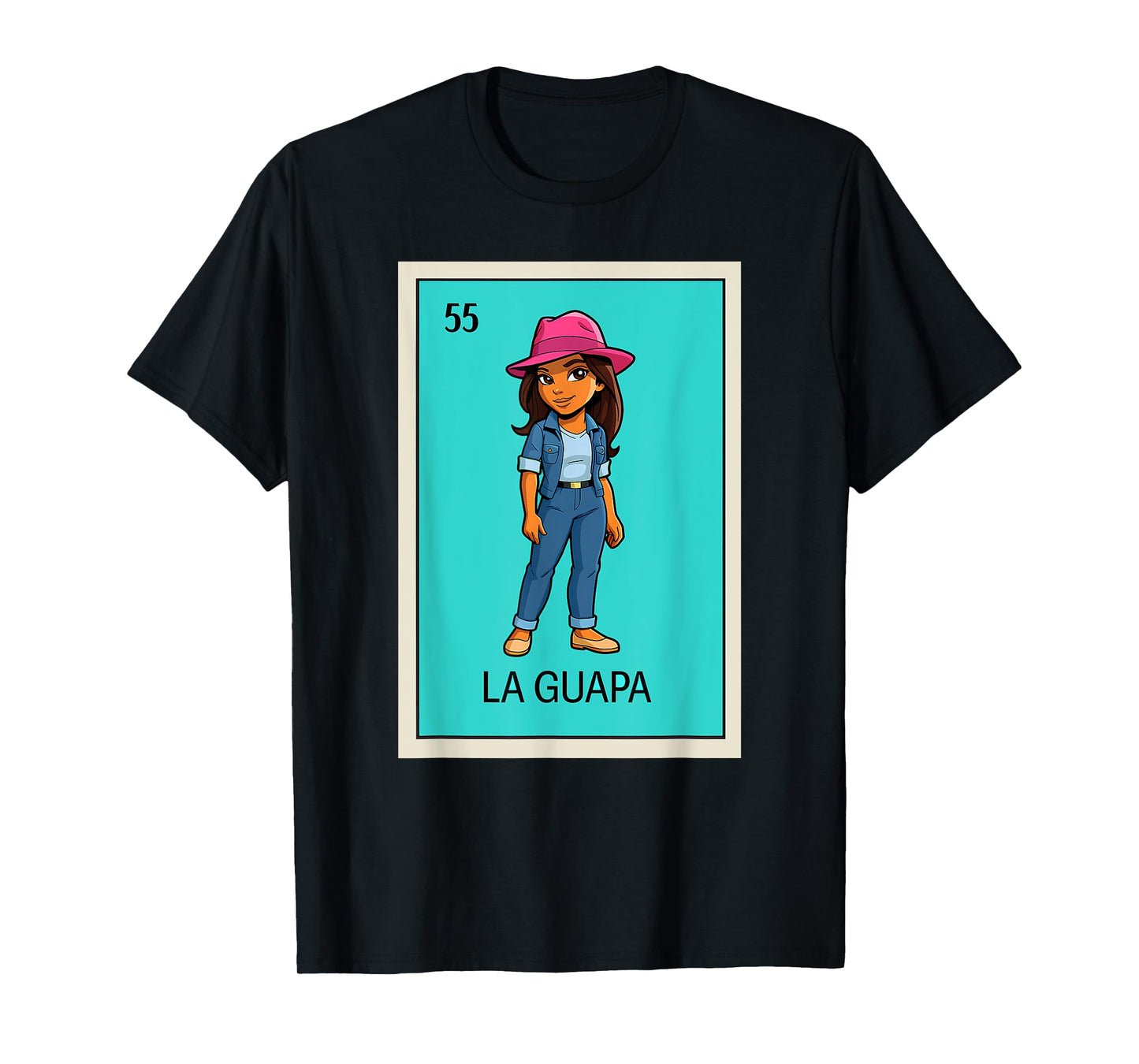 Mexican Lottery Designs Mexican La Guapa Cute Pretty Girl T-Shirt