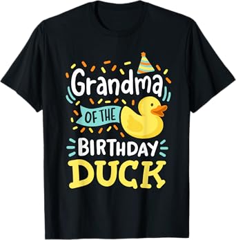 Grandma Of The Birthday Duck Boy Rubber Duck Bday Family T-Shirt