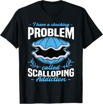 Scalloping Location Scallop Hunter Fishing Snorkling Diving T-Shirt