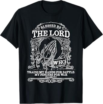 Psalms 144 1 My Rock Catholic Bible Verse Rosary Blessed T-Shirt