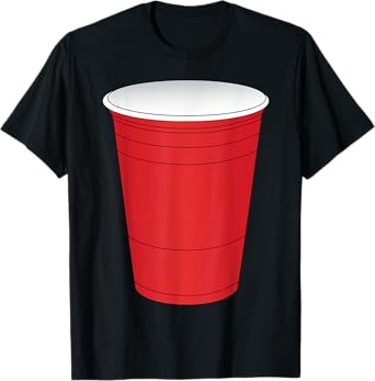 Red Beer Pong Cup Costume T-Shirt Fun Party Game T-Shirt