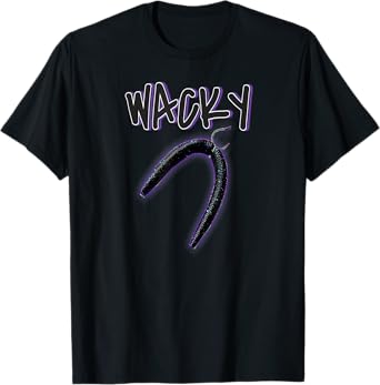 Wacky Worms With Hook For Bass Fishing, Apparel By Black Fly T-Shirt