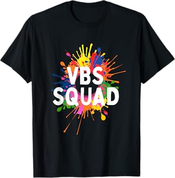 I Love VBS 2025 Squad Vacation Bible School Paint Splatter T-Shirt