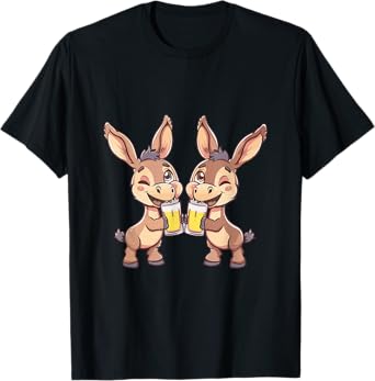 Funny Donkeys With Beer | Birthday Party T-Shirt