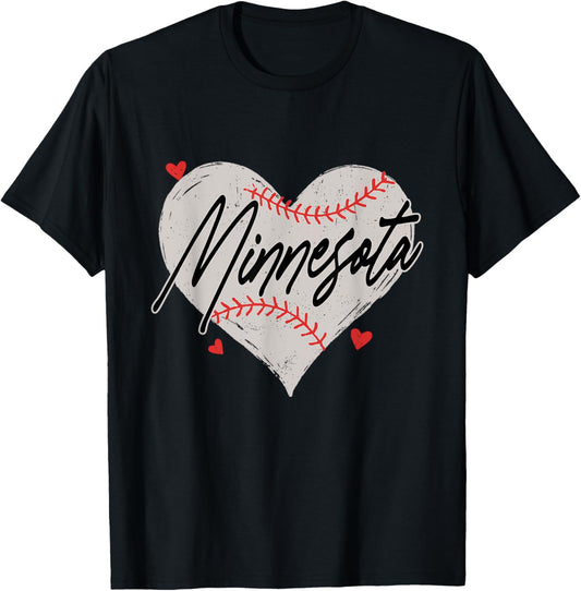 Vintage Minnesota Name Styles Heartlines Deep From Northern T-Shirt
