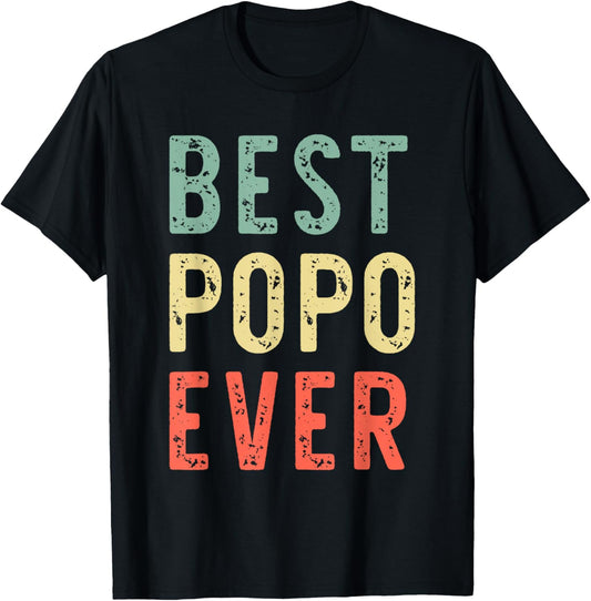 Best Popo Ever Funny Retro Vintage T-Shirt