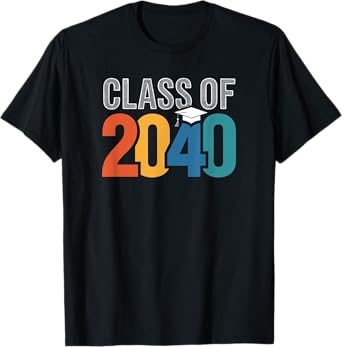 Class of 2040 Grow with Me First Day of School Graduation T-Shirt
