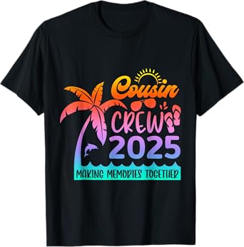 Cousin crew 2025 Summer Vacation Beach Family Trips Matching T-Shirt