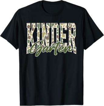Teacher & Student Back to School Boys Old Camo Kindergarten T-Shirt