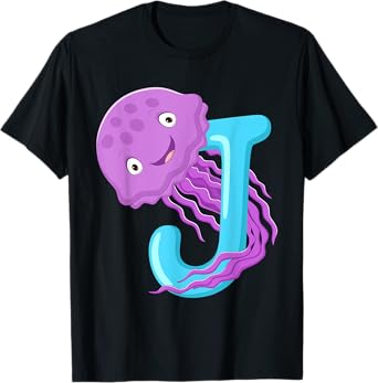 J Is For Jellyfish Sea Creatures Jellyfish T-Shirt