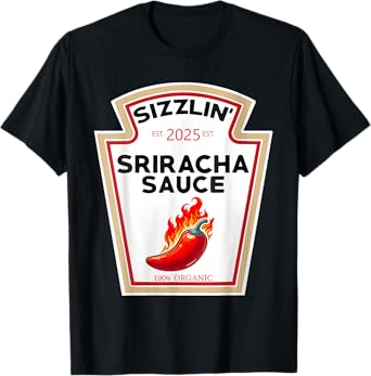 Sriracha Sauce DIY Halloween Costume Matching Men Women Kids T-Shirt