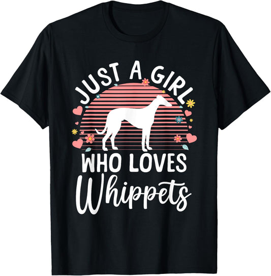 Funny Whippet Art For Women Girls Whippet Dog Lover Whippet T-Shirt