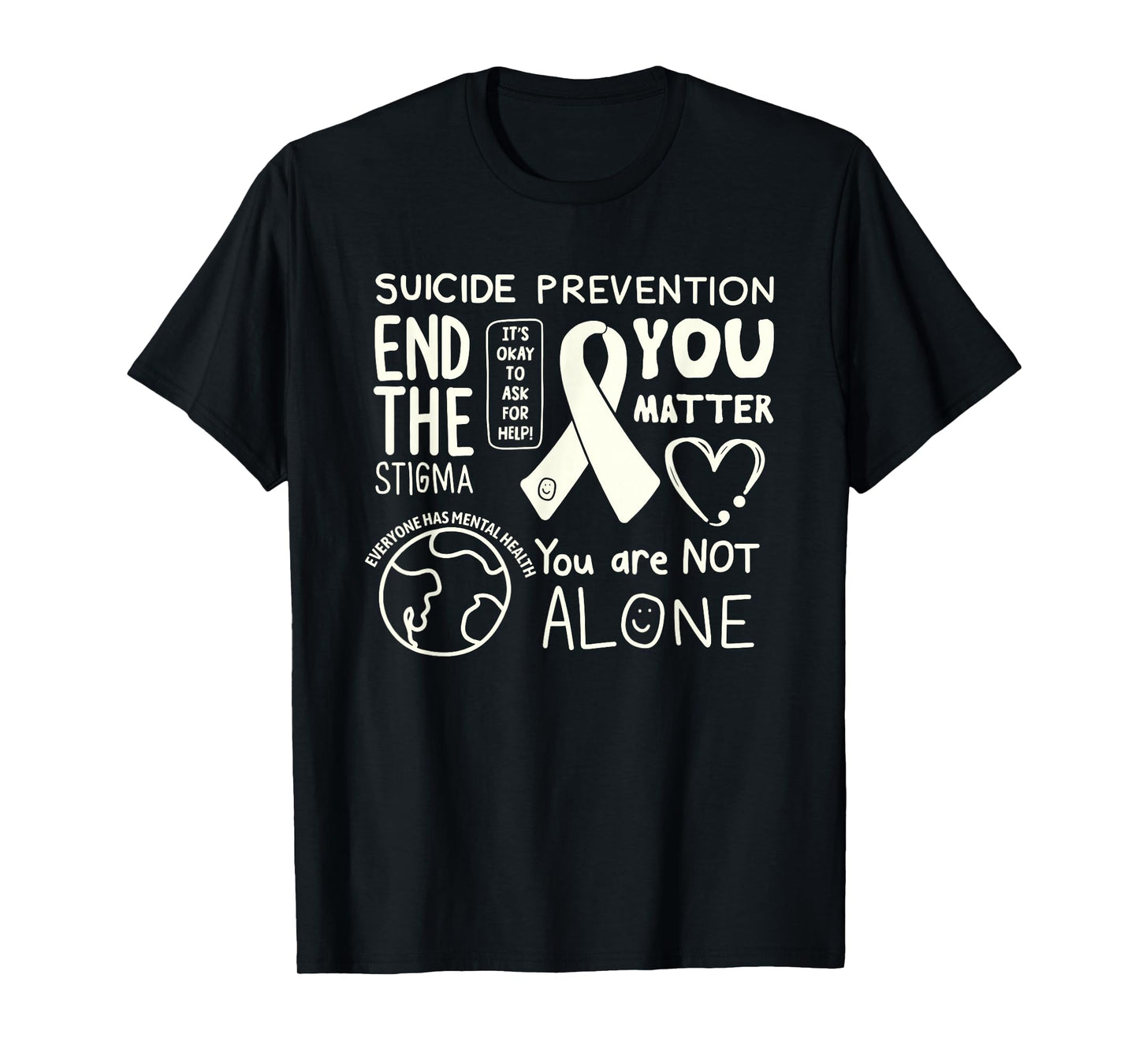 Original Happiness Project Sucide Prevention T-Shirt