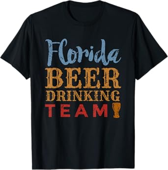 Florida Beer Drinking Team Vintage Style T-Shirt