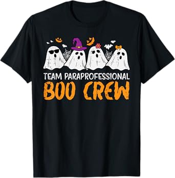 Halloween Team Paraprofessional Boo Crew Para Costume Women T-Shirt